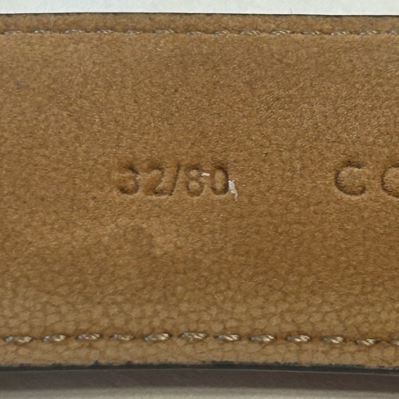 Cole Haan Brown Leather Belt with Classic Metal Buckle - Picture 6 of 16